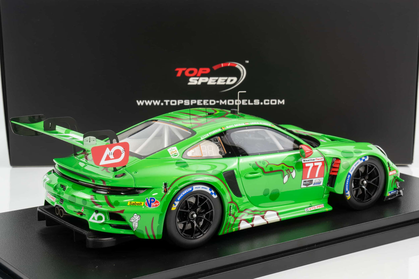 Porsche GT3 R AO Racing Rexy #77 GTD 2025 Daytona 24hrs 1/18 Scale by Top Speed