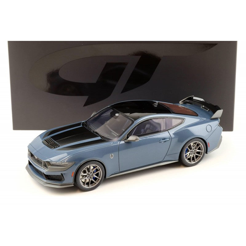 1/18 SCALE 2024 FORD MUSTANG DARK HORSE VAPOR BLUE MODEL CAR BY GT SPIRIT GT454