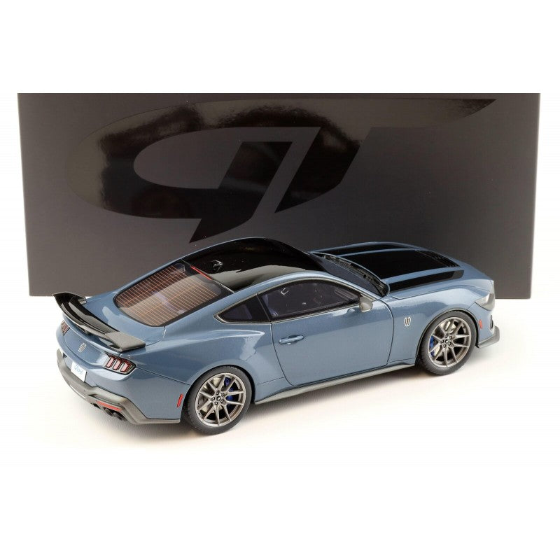 1/18 SCALE 2024 FORD MUSTANG DARK HORSE VAPOR BLUE MODEL CAR BY GT SPIRIT GT454