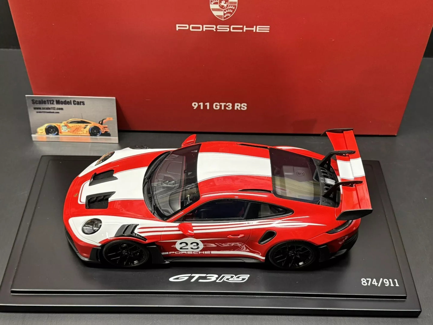 Porsche 911 992 GT3 RS Salzburg w/ Display Case - 1/18 Spark - Dealer Edition