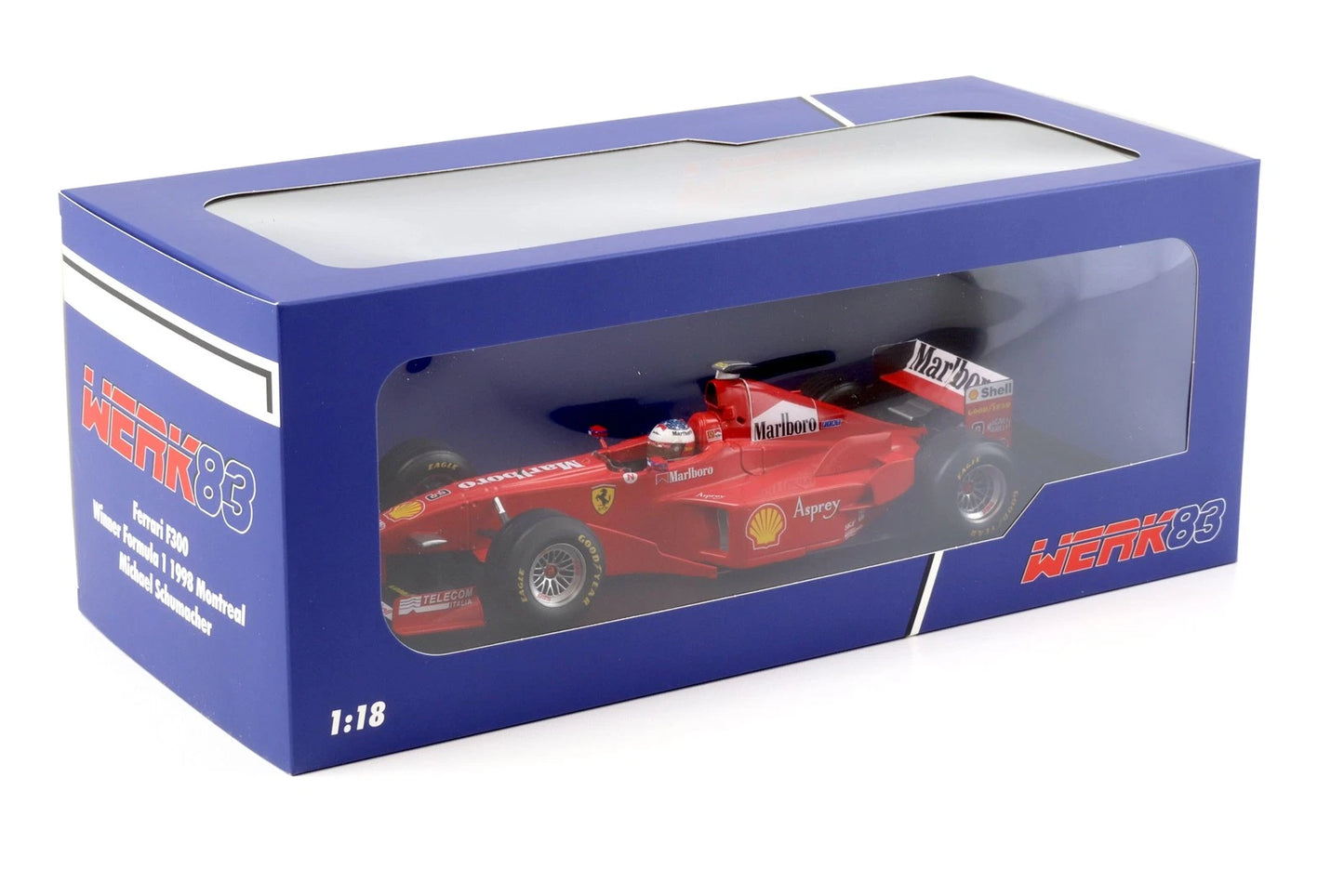 1/18 Scale Ferrari F1 F300 #3 Winner Montreal GP 1998 Schumacher by WERK83