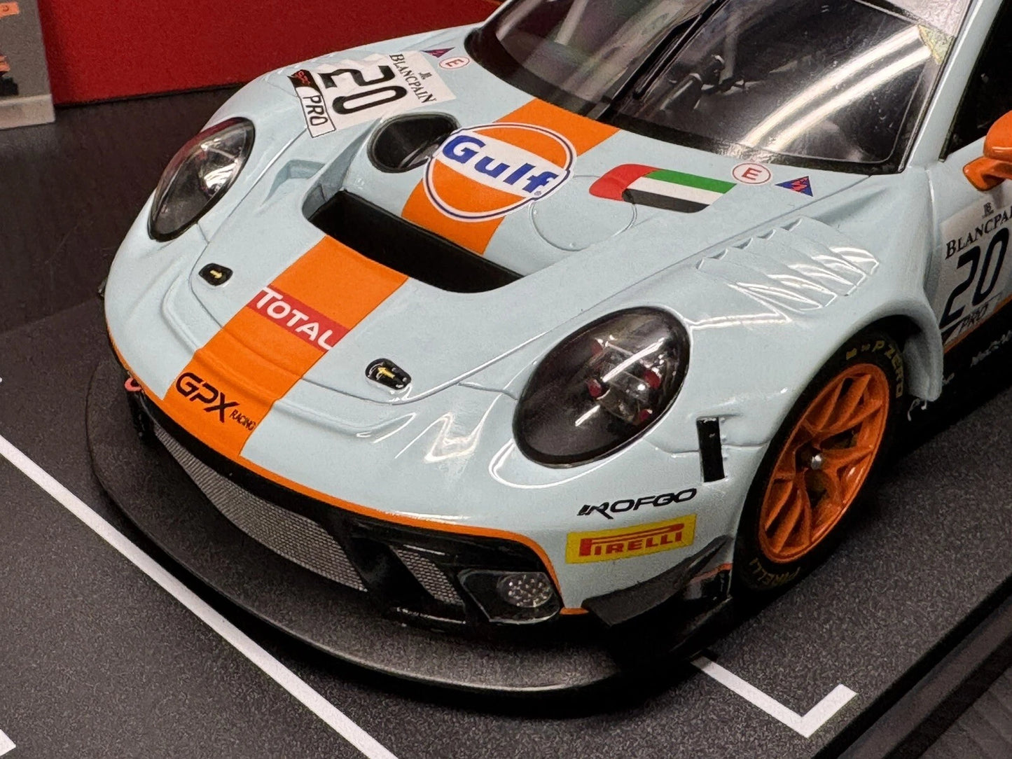 1/18 Scale IXO 911 GT3 RSR 991 24h of Spa 2019 #20 Gulf Livery Diecast Model Car