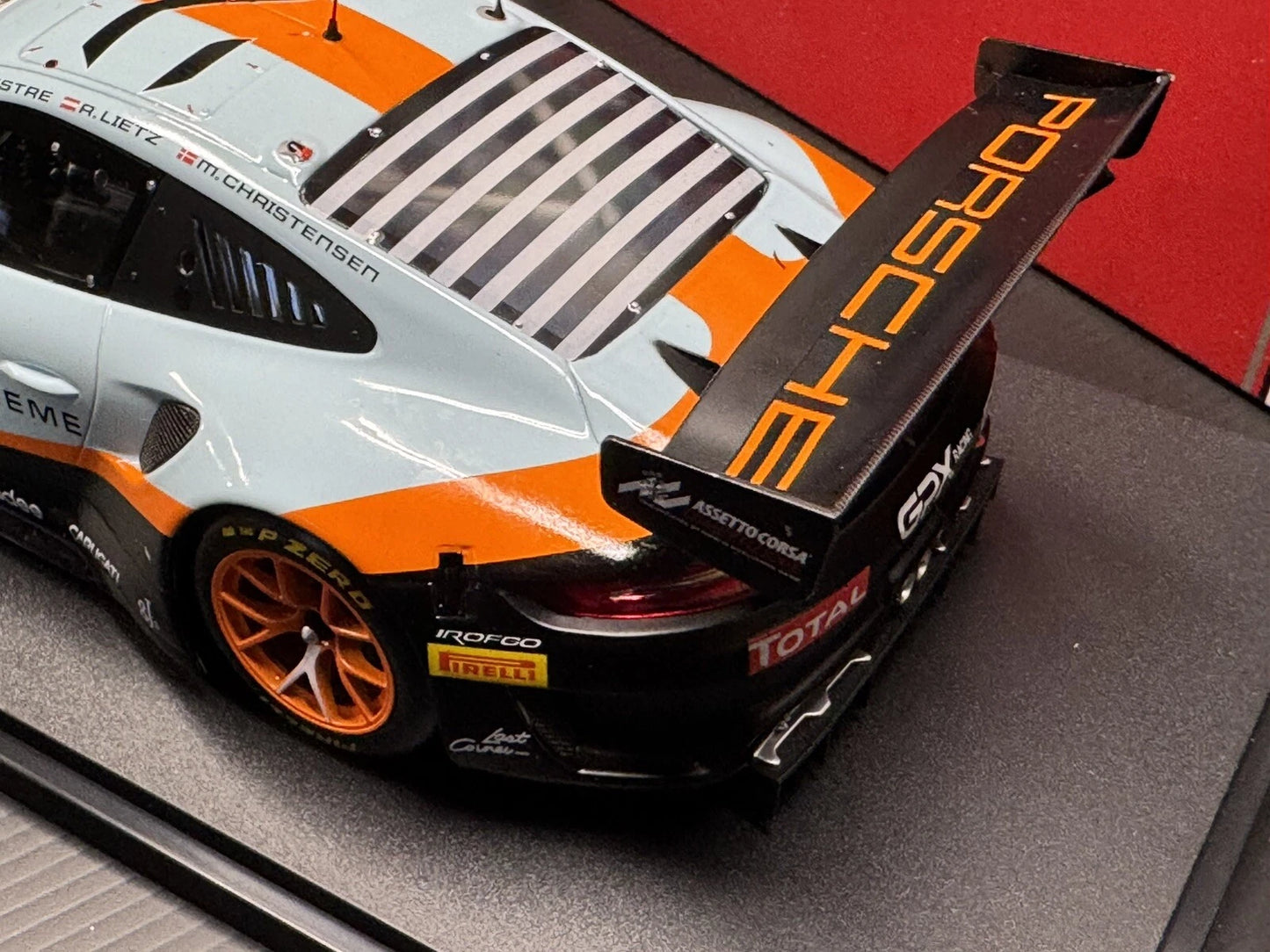 1/18 Scale IXO 911 GT3 RSR 991 24h of Spa 2019 #20 Gulf Livery Diecast Model Car
