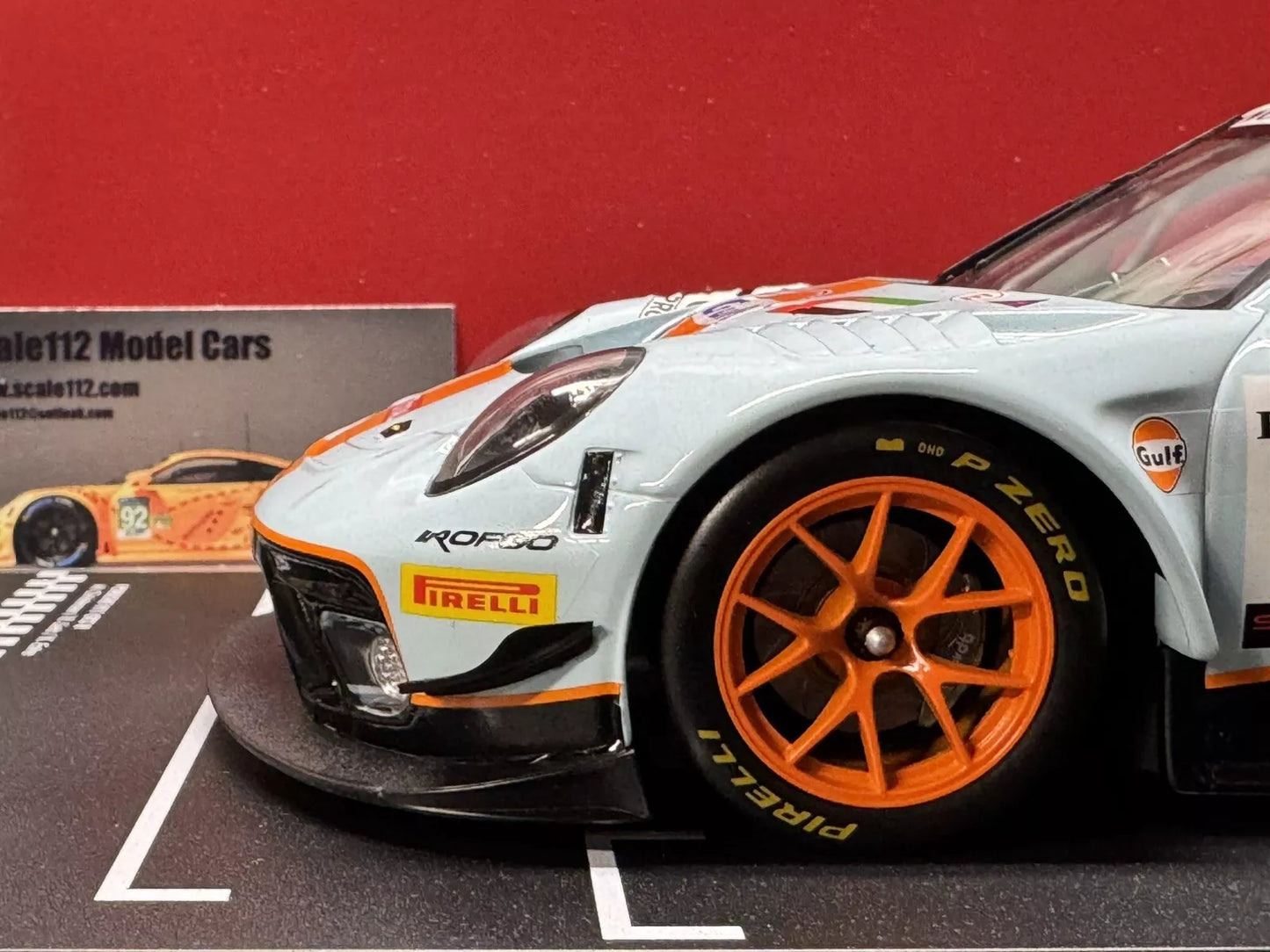 1/18 Scale IXO 911 GT3 RSR 991 24h of Spa 2019 #20 Gulf Livery Diecast Model Car