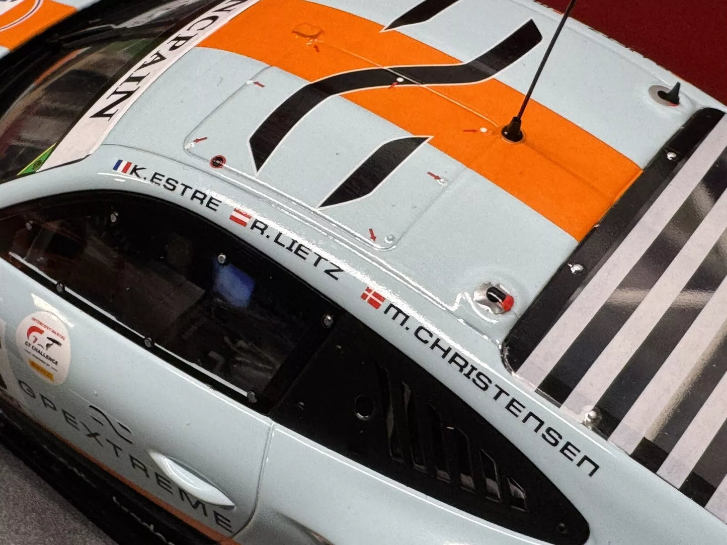 1/18 Scale IXO 911 GT3 RSR 991 24h of Spa 2019 #20 Gulf Livery Diecast Model Car