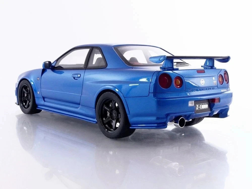 1/12 SCALE NISSAN NISMO (R34) GT-R Z-TUNE BAYSIDE BLUE MODEL CAR BY OTTO MOBILE