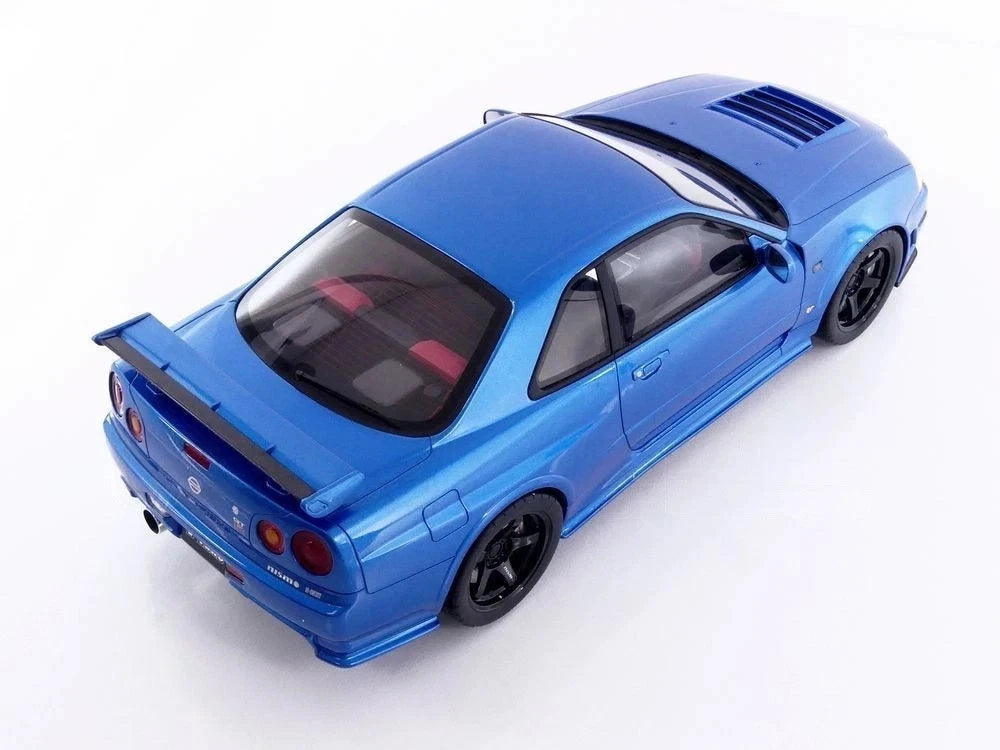 1/12 SCALE NISSAN NISMO (R34) GT-R Z-TUNE BAYSIDE BLUE MODEL CAR BY OTTO MOBILE