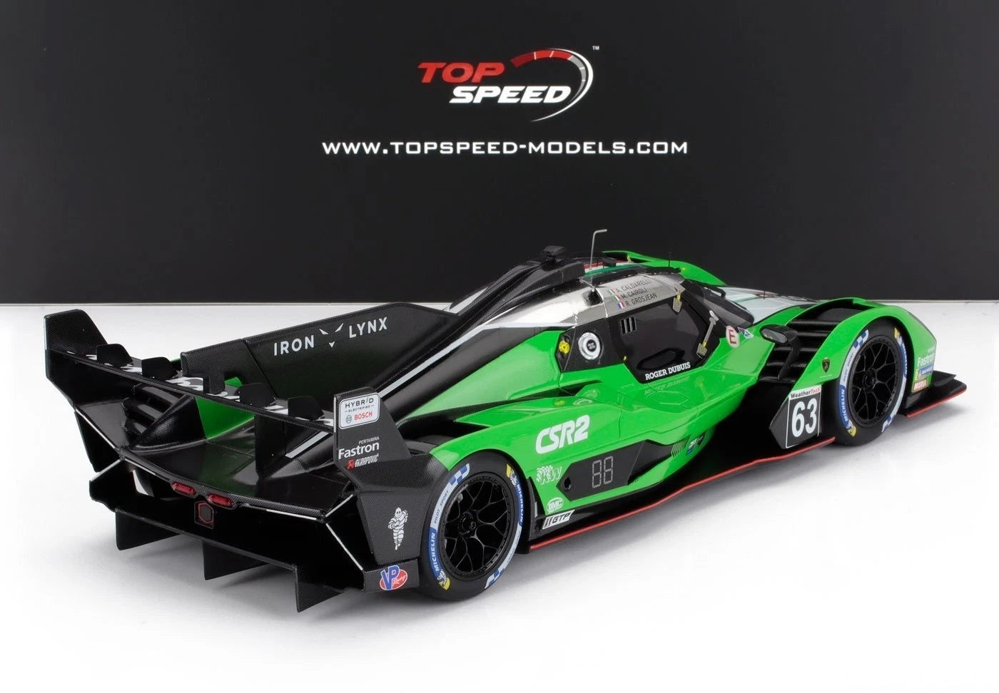 LAMBORGHINI SC63 3.8L V8 TURBO Sebring 12hr 2024 #63 1/18 Scale Top Speed
