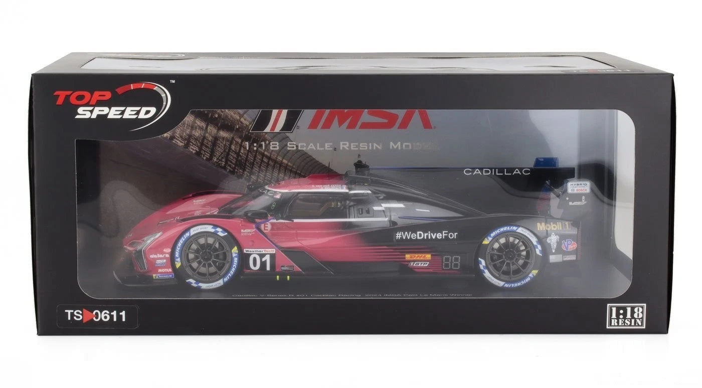 Cadillac V-LMDh GTP 2024 IMSA PETIT LE MANS 1/18 Scale Model Car Top Speed