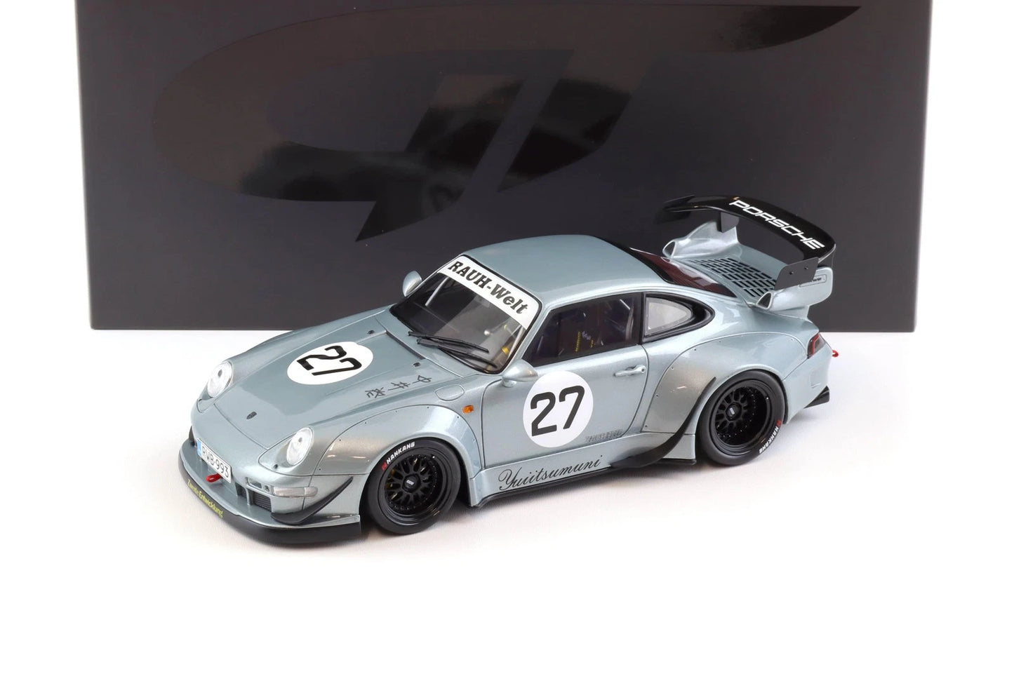 1/18 Scale Porsche 911 993 RWB RAUH-WELT YUIITSUMUNI Silver 2024 GT Spirit