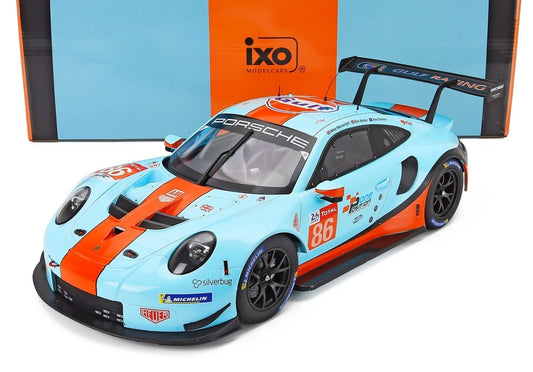 1/12 Scale IXO 911 GT3 RSR 991 24h of Le Mans 2018 #86 Gulf Livery Diecast Model