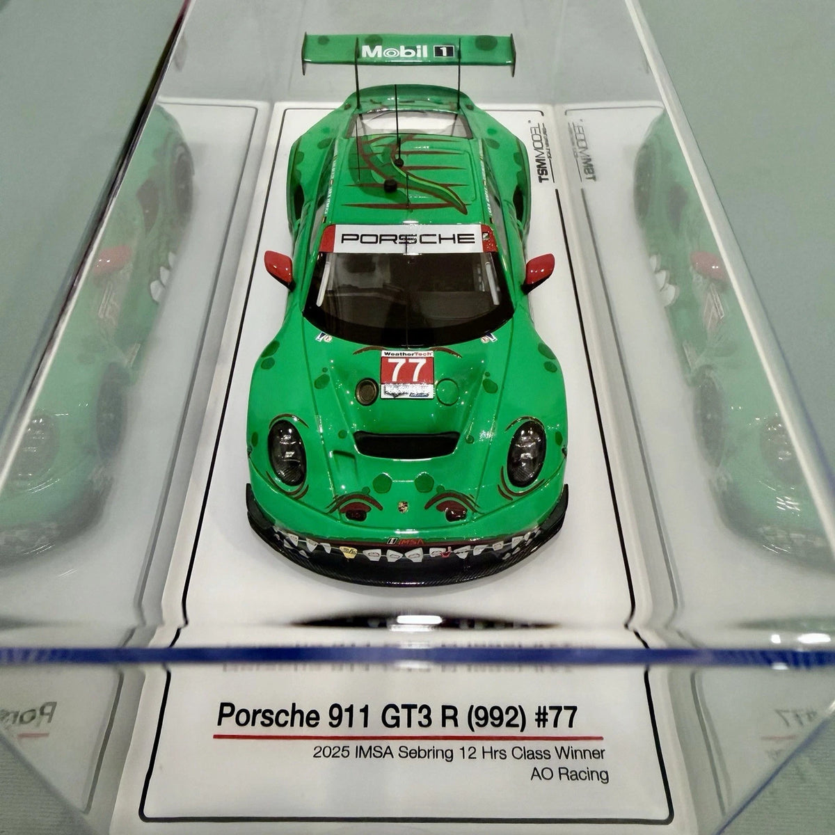 Porsche GT3 R AO Racing Rexy #77 GTD 2025 12h Sebring 1/43 Scale by TSM Model