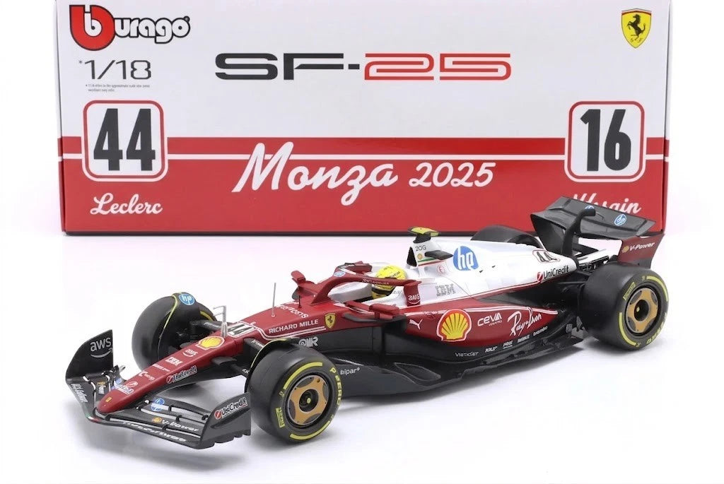 Lewis Hamilton Ferrari SF-25 #44 6th Italian GP Formula 1 2025 1:18 Bburago