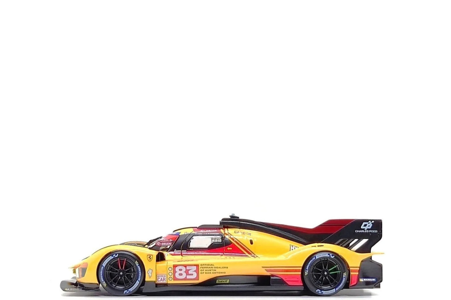 1/18 Scale Ferrari 499P #83 AF Corse WEC LeMans 24hr. 2024 Diecast by Bburago