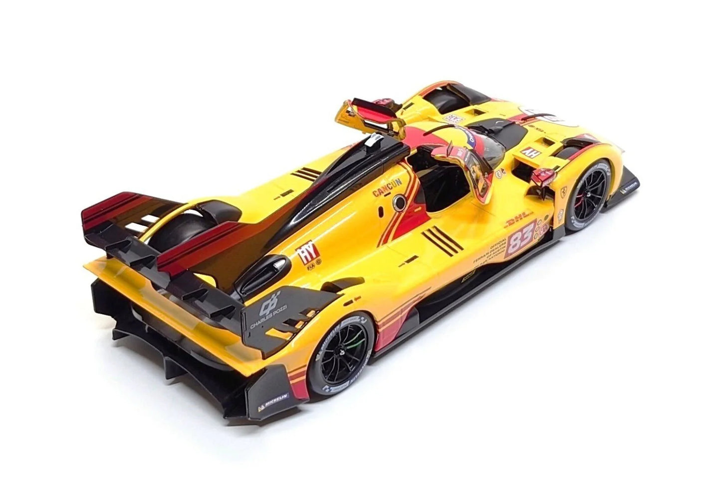 1/18 Scale Ferrari 499P #83 AF Corse WEC LeMans 24hr. 2024 Diecast by Bburago