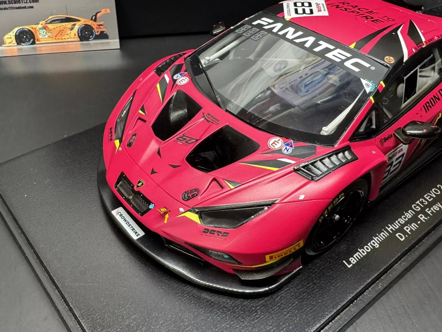 1/18 SCALE SPARK IRON DAMES LAMBORGHINI HURACAN GT3 EVO2 24HR LEMANS 2023