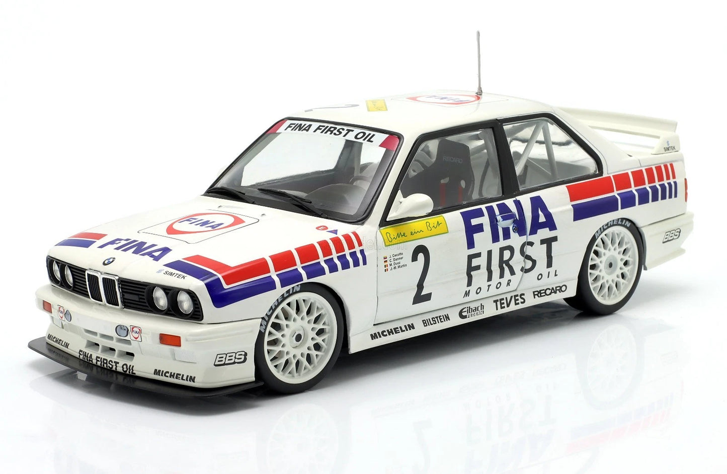 1/18 BMW M3 E30 #2 Winner 24h Nürburgring 1992 FINA Motorsport Model Car WERK83