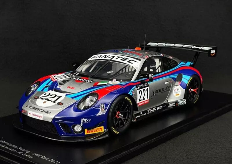 Porsche 992 GT3 R GPX Martini Racing #221 24H Spa 2022 Spark 1/18 Scale 18SB057