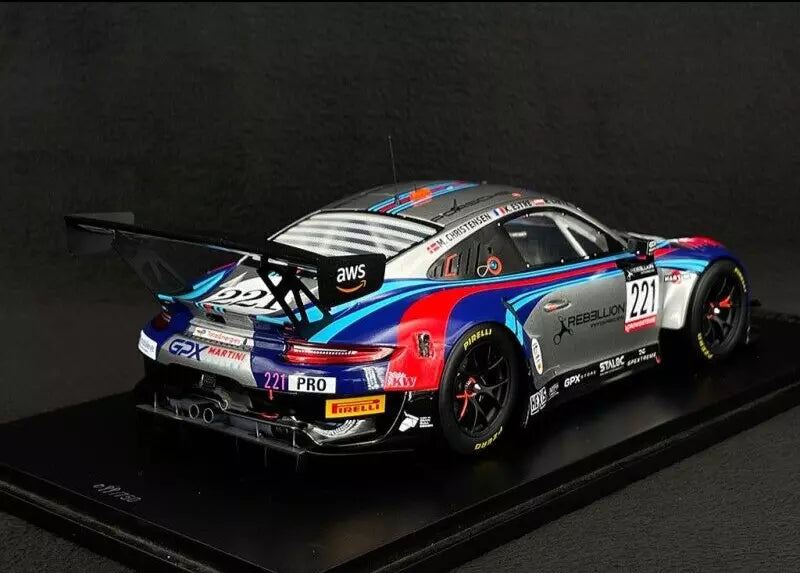 Porsche 992 GT3 R GPX Martini Racing #221 24H Spa 2022 Spark 1/18 Scale 18SB057