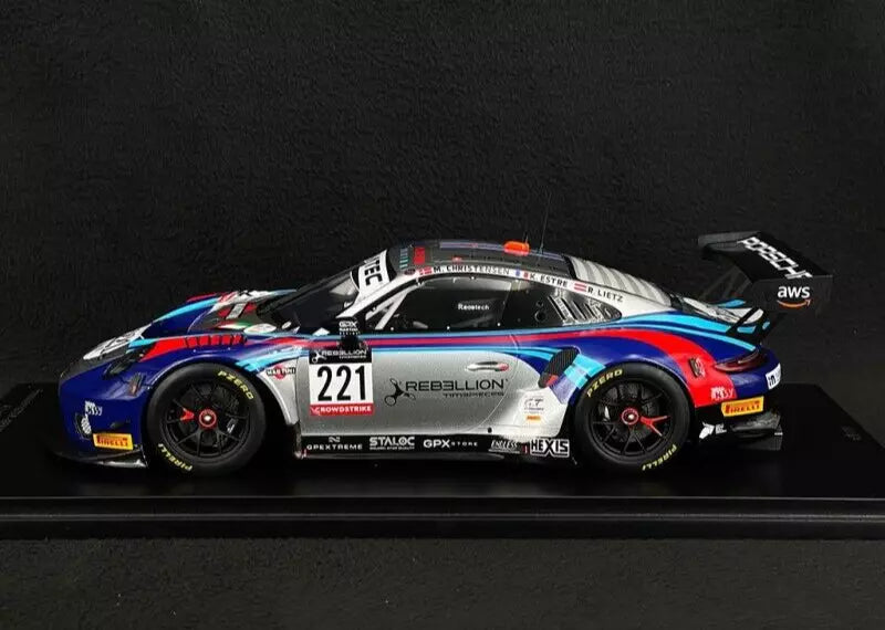 Porsche 992 GT3 R GPX Martini Racing #221 24H Spa 2022 Spark 1/18 Scale 18SB057