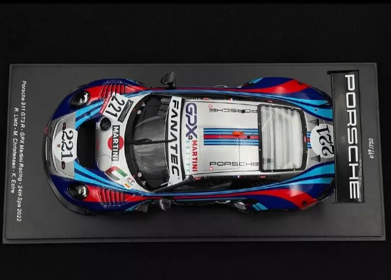 Porsche 992 GT3 R GPX Martini Racing #221 24H Spa 2022 Spark 1/18 Scale 18SB057