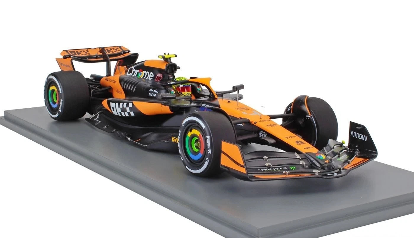 McLaren MCL38 #4 Lando Norris 2024 Miami GP 1/18 Scale Model Car by Spark 18S986