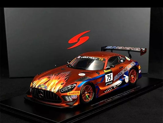 MERCEDES-AMG GT3 - WINNER BATHURST 2022 - 1/18 SCALE SPARK MODEL 18AS011 - DISPLAY CASE