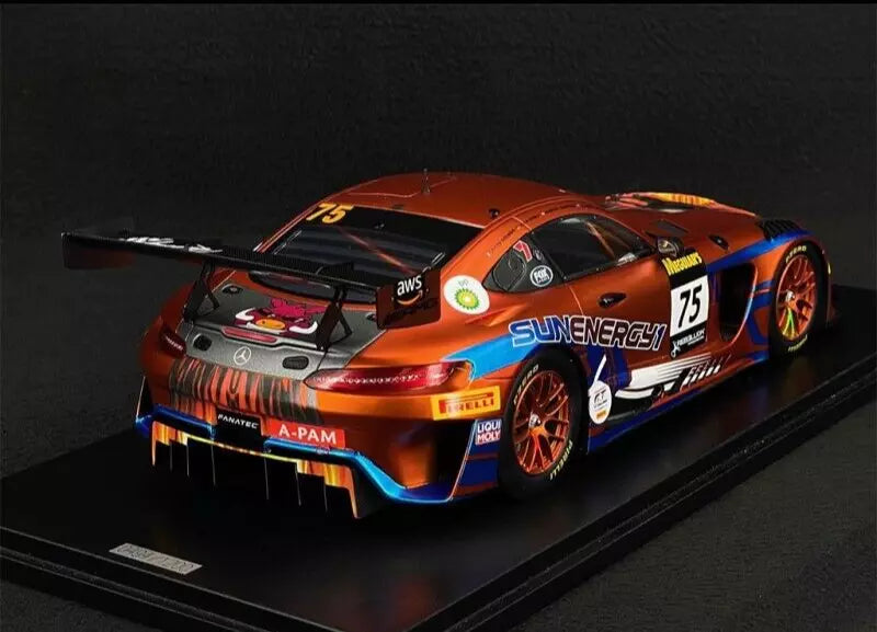 MERCEDES-AMG GT3 - WINNER BATHURST 2022 - 1/18 SCALE SPARK MODEL 18AS011 - DISPLAY CASE