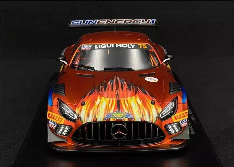 MERCEDES-AMG GT3 - WINNER BATHURST 2022 - 1/18 SCALE SPARK MODEL 18AS011 - DISPLAY CASE