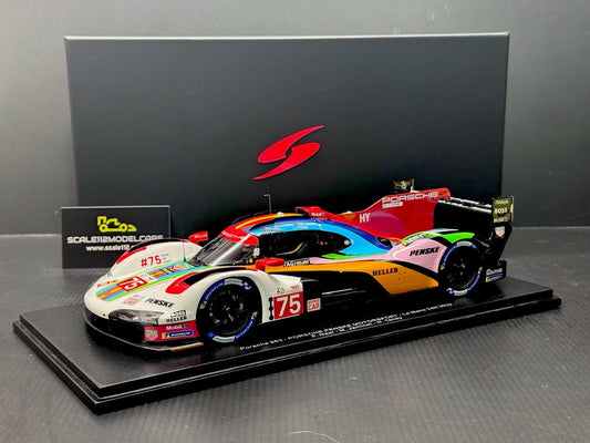 Porsche 963 LMDH #75 Penske Motorsport 24h Le Mans 2023 1/18 Scale Spark w/Case