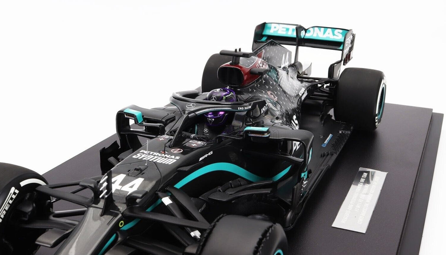 Mercedes W11 Lewis Hamilton #44 British GP Winner w/ blown tire 1/12 Scale Minichamps