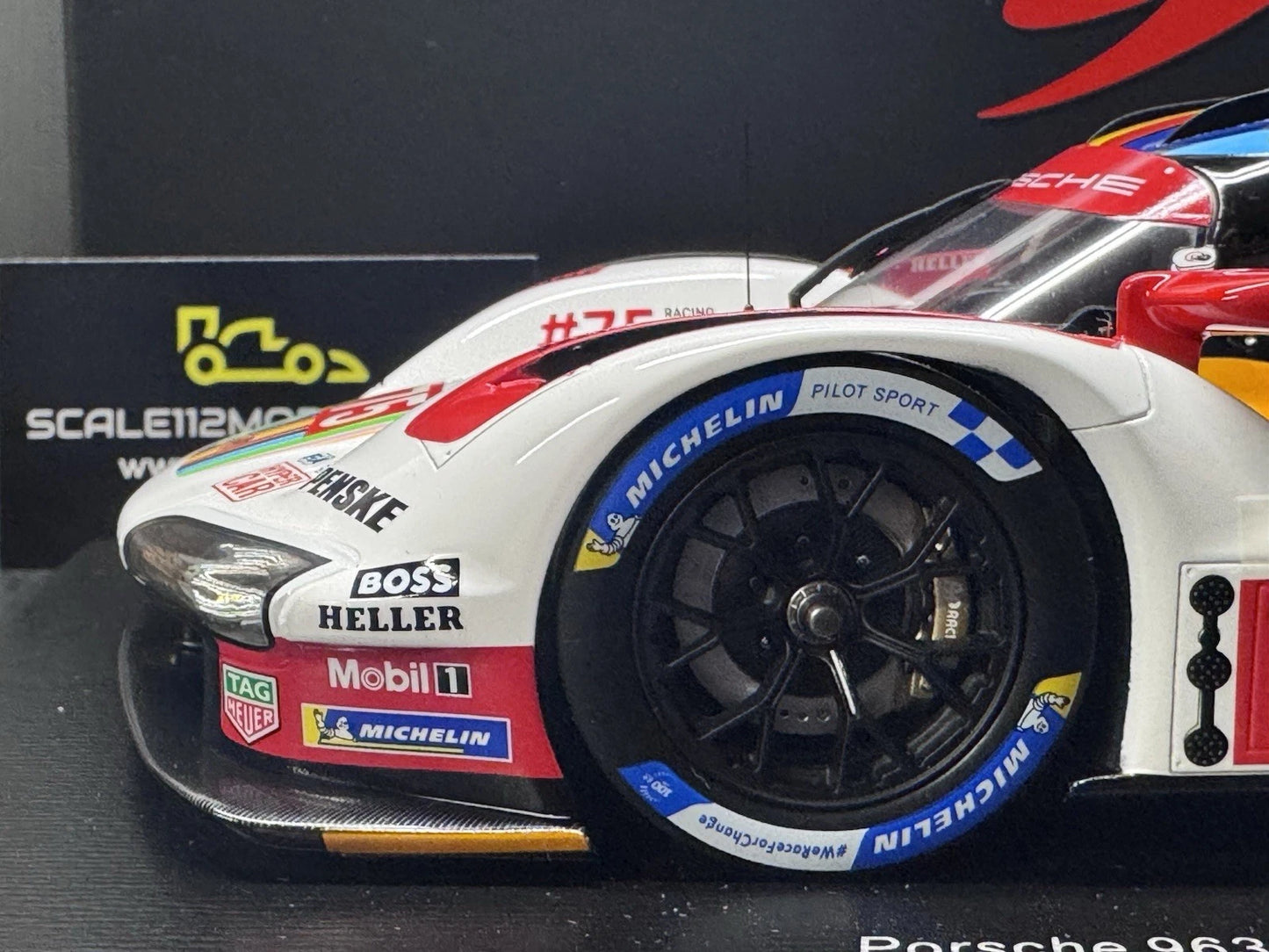 Porsche 963 LMDH #75 Penske Motorsport 24h Le Mans 2023 1/18 Scale Spark w/Case