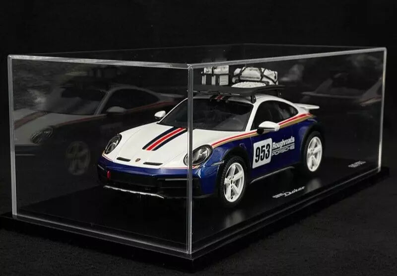 Porsche 911 (992) Dakar 2023 Rallye Roughroads 1/18 Scale Dealer Edition Spark