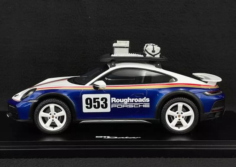 Porsche 911 (992) Dakar 2023 Rallye Roughroads 1/18 Scale Dealer Edition Spark