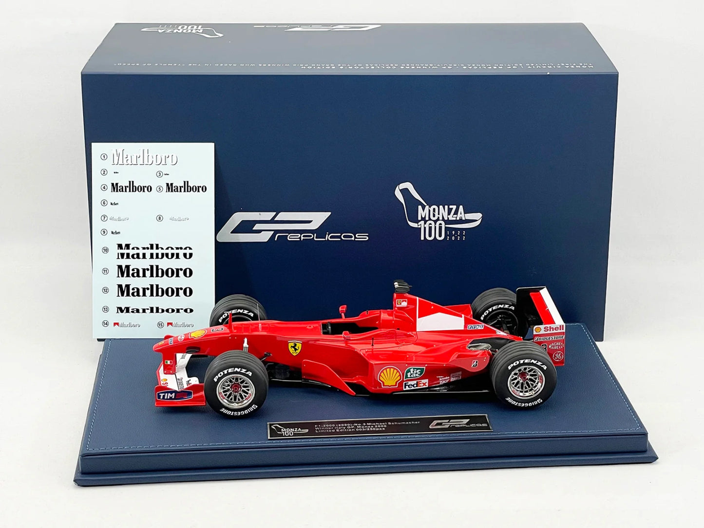 FERRARI F1-2000 - WINNER ITALIAN GP 2000 M. SCHUMACHER - GP REPLICAS 1/18 SCALE GP167AWD