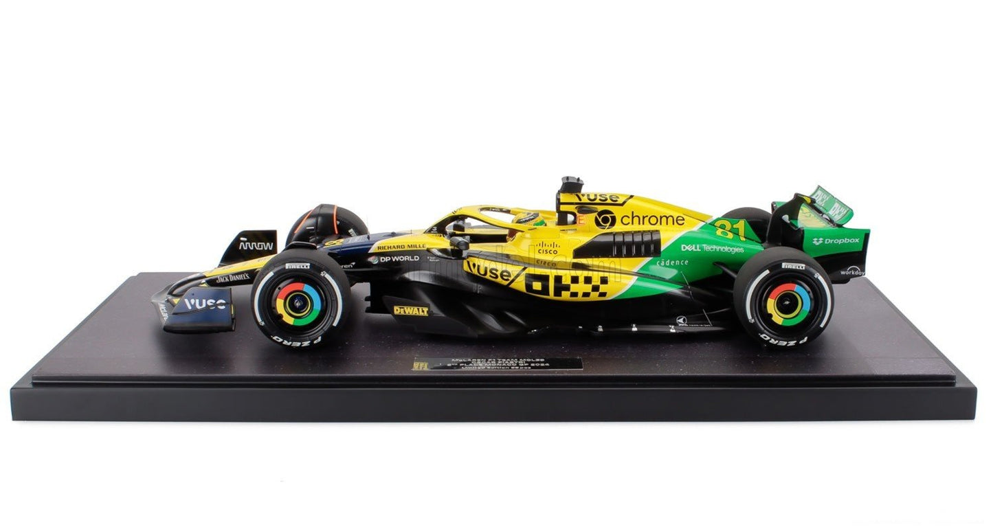 McLaren MCL38 #81 Oscar Piastri 2024 Monaco GP 1/12 Scale Model by Minichamps