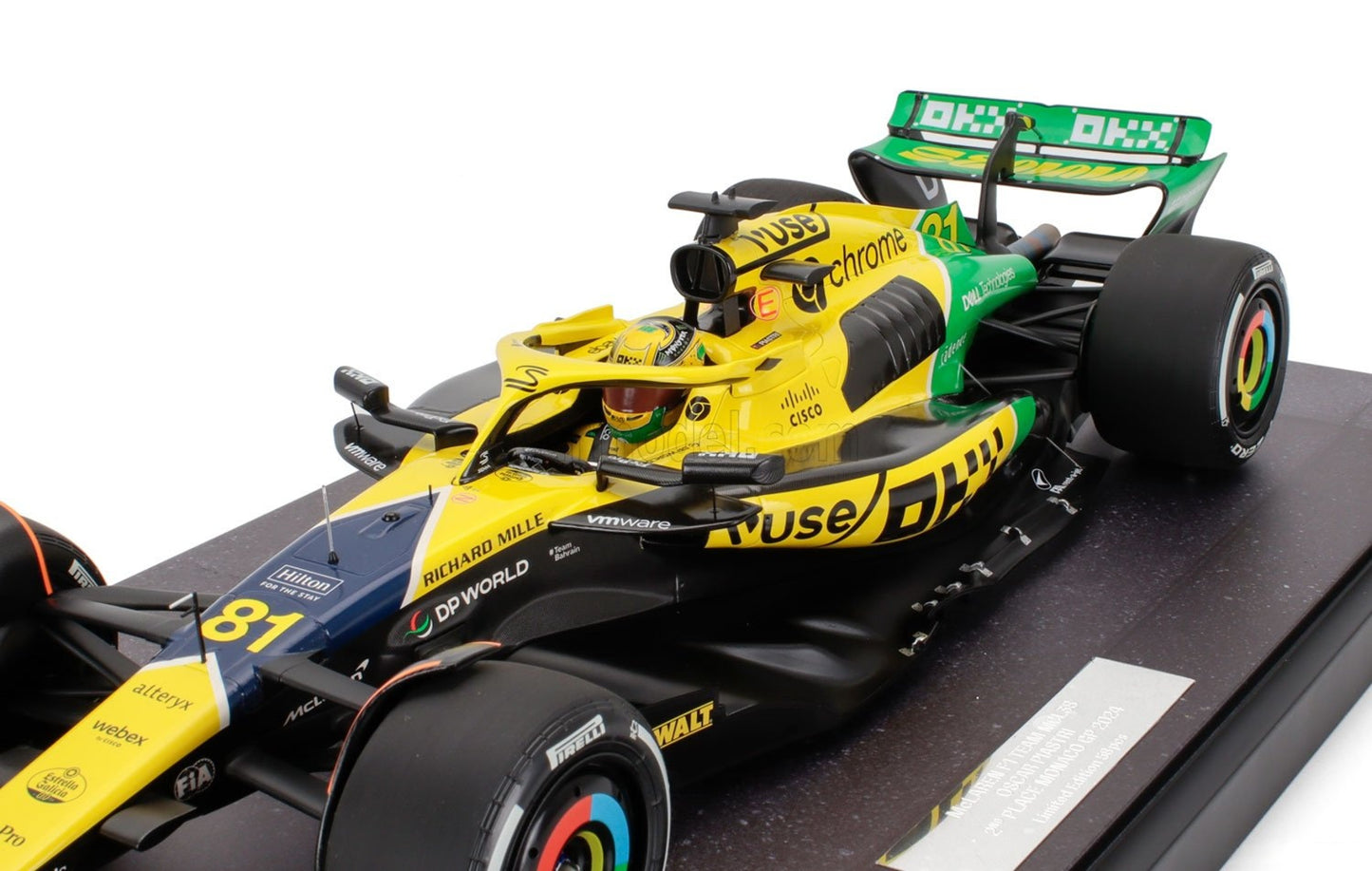 McLaren MCL38 #81 Oscar Piastri 2024 Monaco GP 1/12 Scale Model by Minichamps