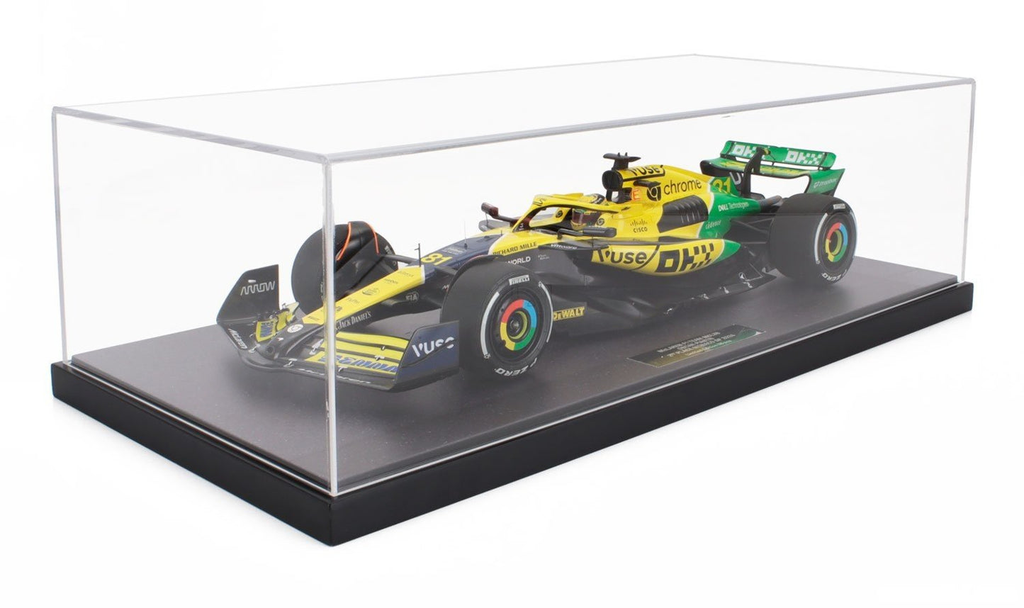 McLaren MCL38 #81 Oscar Piastri 2024 Monaco GP 1/12 Scale Model by Minichamps