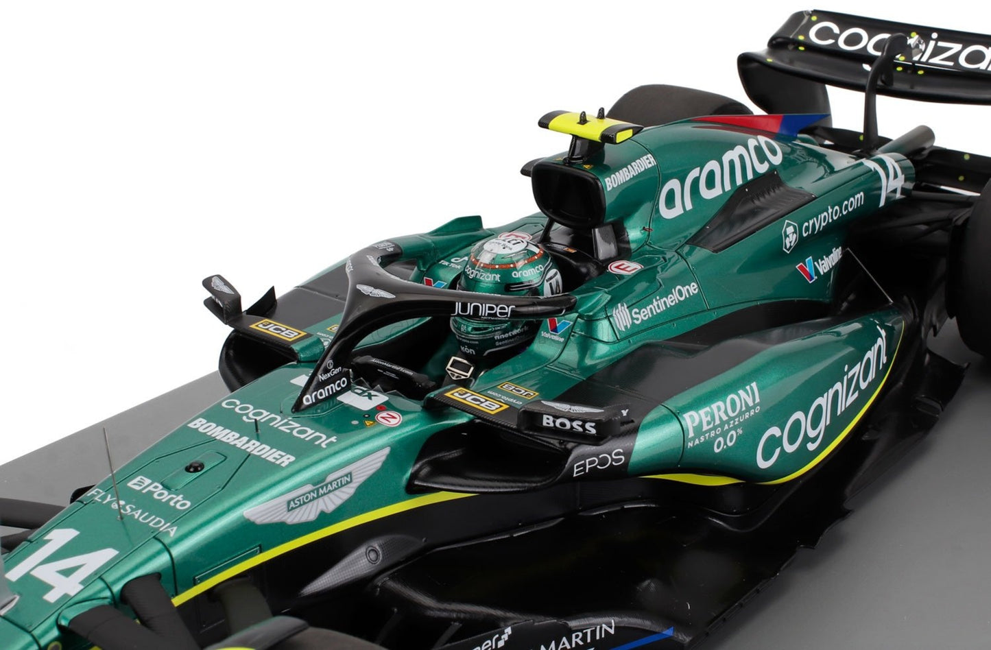 1/12 SPARK ASTON MARTIN F1 AMR23 #14 FERNANDO ALONSO BRITISH GP w/ DISPLAY CASE