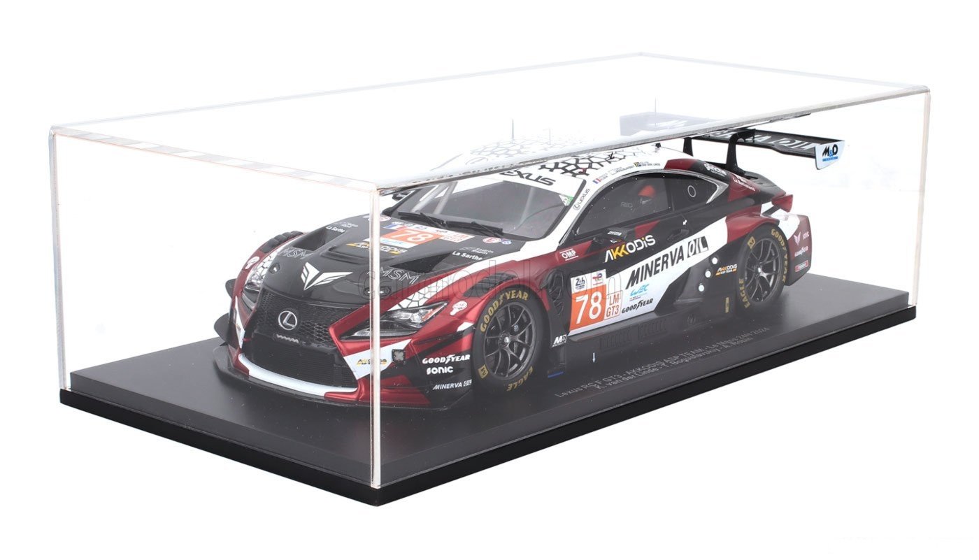 LEXUS RC F GT3 #78 24H Le Mans 2024 1/18 Scale Model by Spark w/ Display Case 18S448