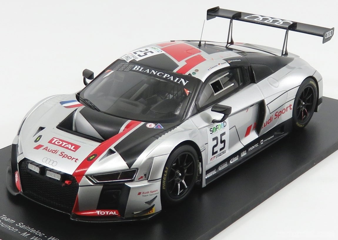 Audi R8 LMS GT3 Team Audi Sport 2017 Spa Winner Model Car 1/18 Scale Spark