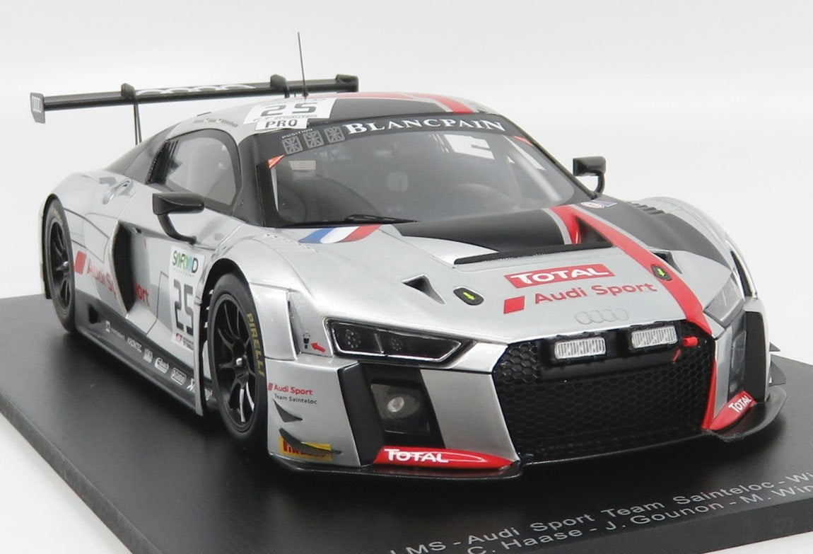 Audi R8 LMS GT3 Team Audi Sport 2017 Spa Winner Model Car 1/18 Scale Spark