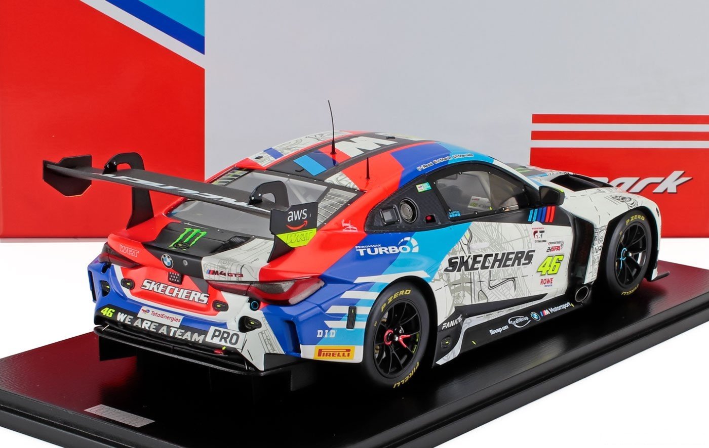 M4 GT3 TEAM WRT #46 24h SPA 2024 VALENTINO ROSSI 1/18 SCALE MODEL BY SPARK