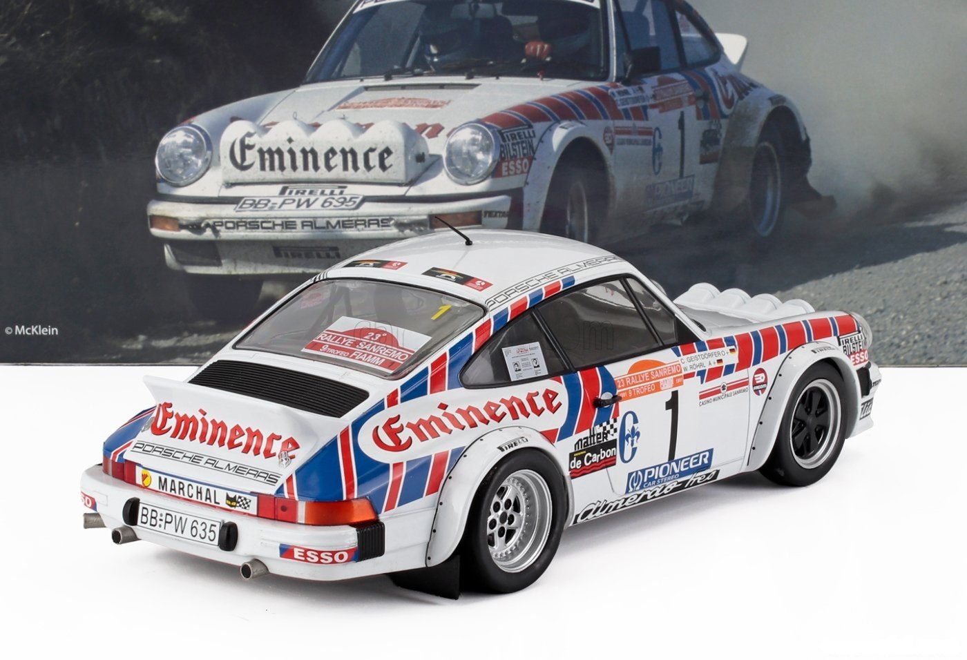 1/18 Scale Porsche 911 SC Gr.4 #1 Rallye San Remo Rally Walter Rohrl 1981 WERK83