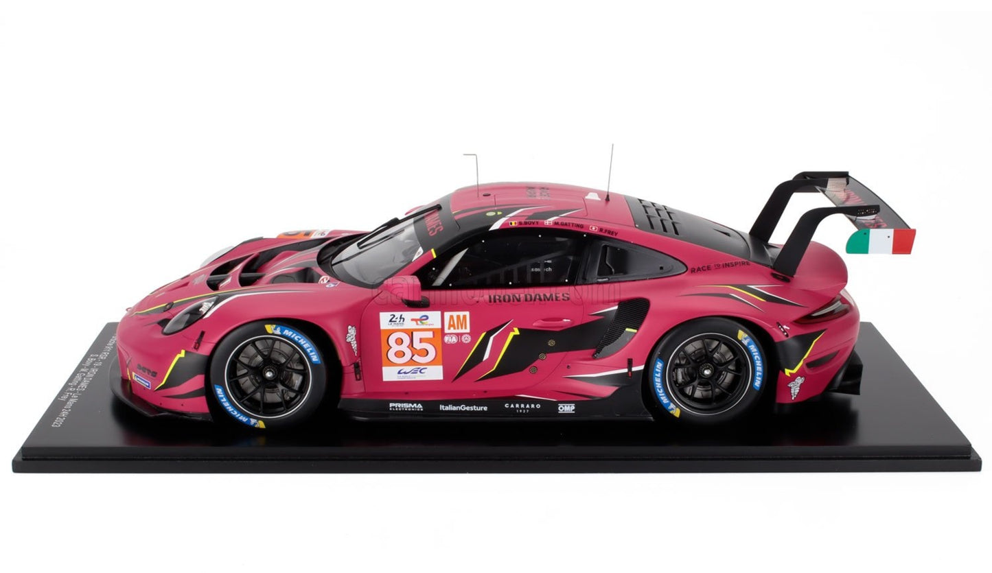 1/12 Scale Porsche 911 RSR No.85 IRON DAMES Le Mans 24H 2023 Model Car w/ Case