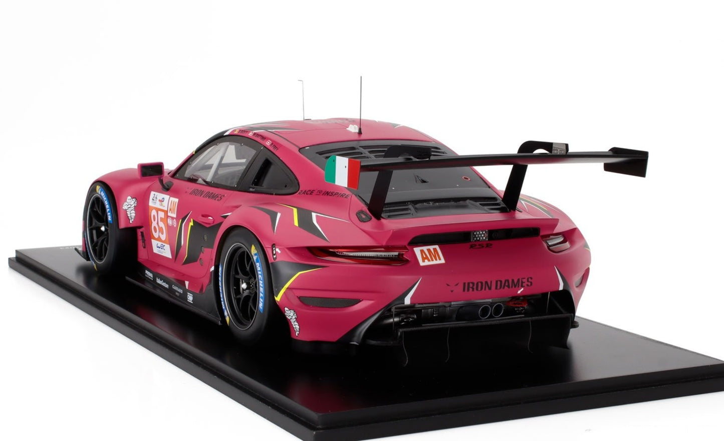1/12 Scale Porsche 911 RSR No.85 IRON DAMES Le Mans 24H 2023 Model Car w/ Case