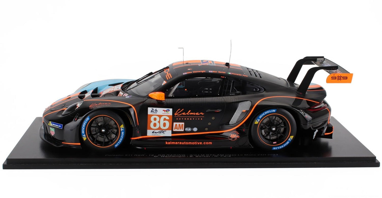 1/12 Scale Spark PORSCHE 911 991-2 RSR 3rd LMGTE Am 24h LE MANS 2023 w/ Display Case