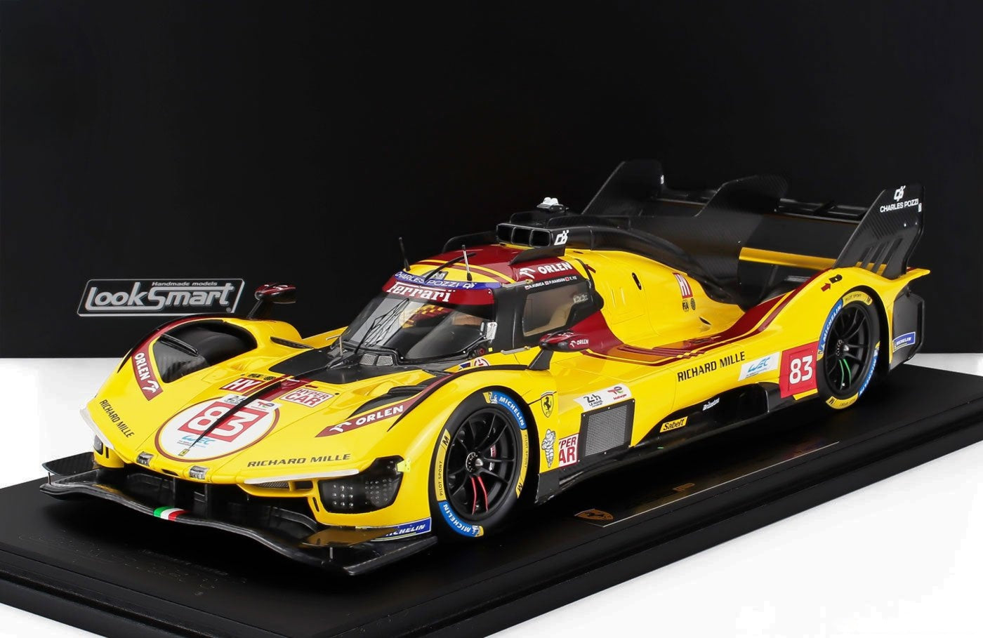 Ferrari 499P AF Corse #83 Le Mans 2025 Winner w/ Display Case 1/18 Looksmart