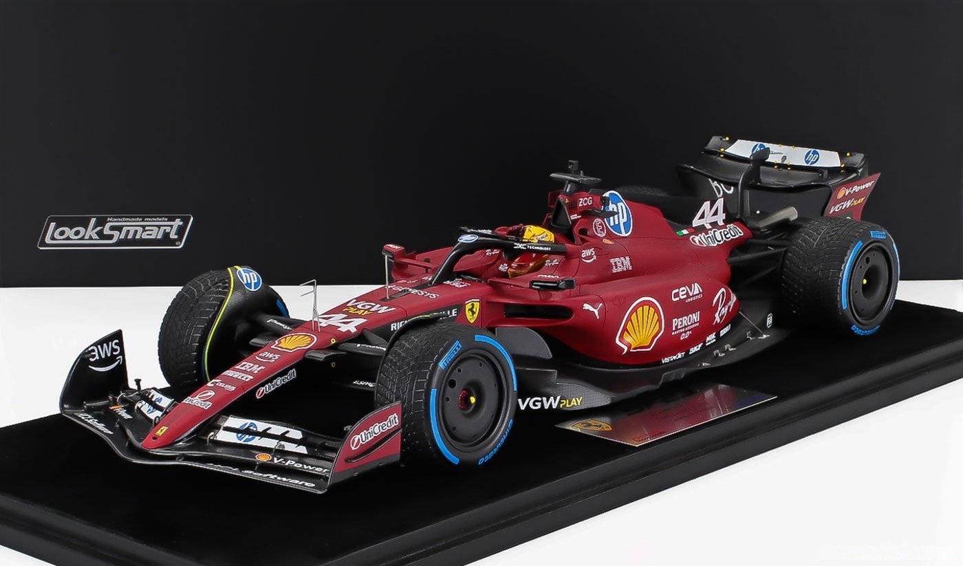 Lewis Hamilton Ferrari SF-23 First Test 1/18 Scale Model Car By Looksmart