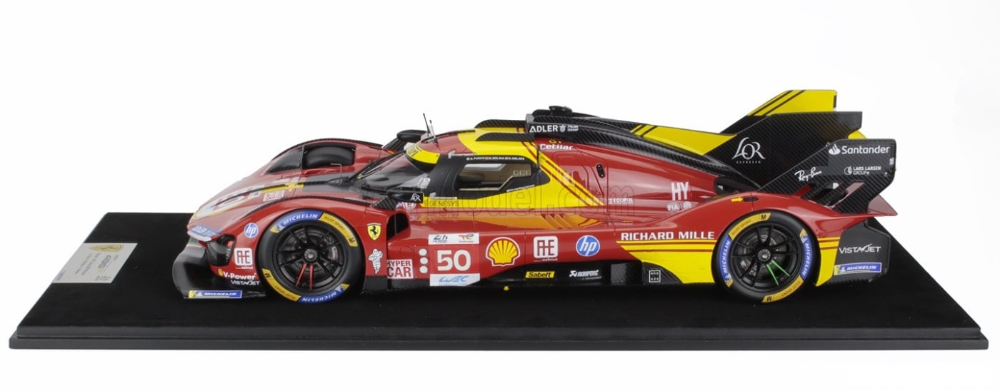 Ferrari 499P AF Corse #50 Le Mans 2024 Winner w/ Display Case 1/12 Looksmart
